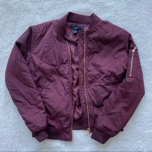 Forever 21 maroon bomber